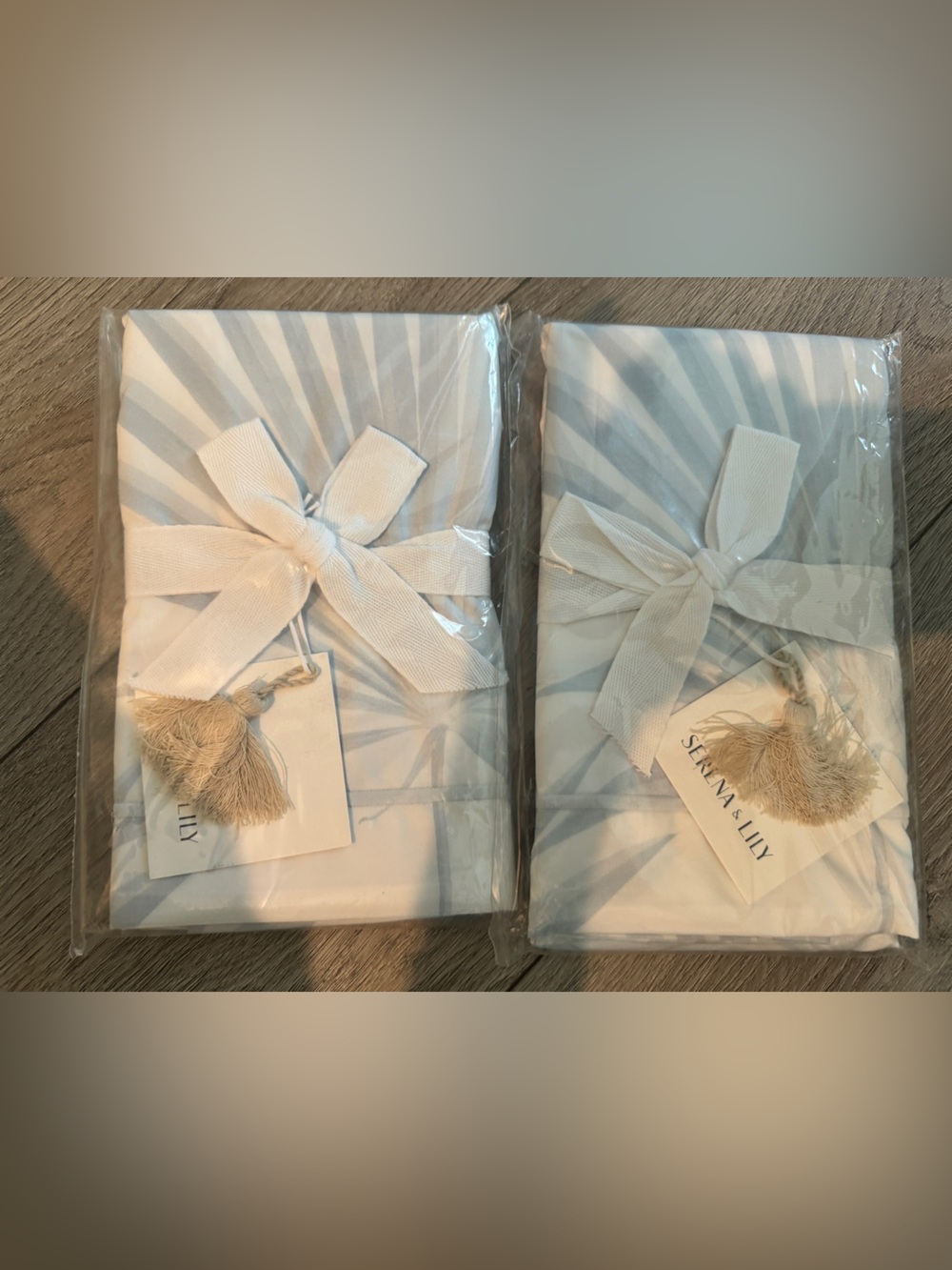 Serena & Lily Blue palm Euro Shams set of 2